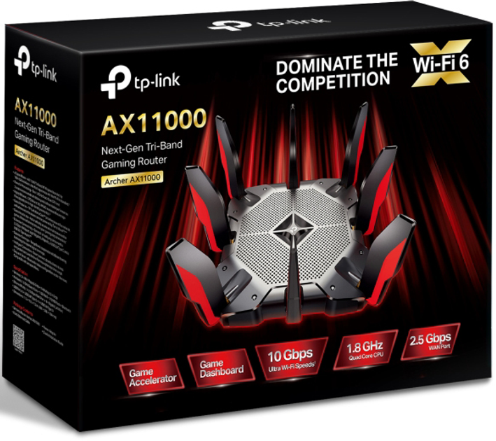 Маршрутизатор TP-LINK Archer AX11000 Трёхдиапазонный игровой