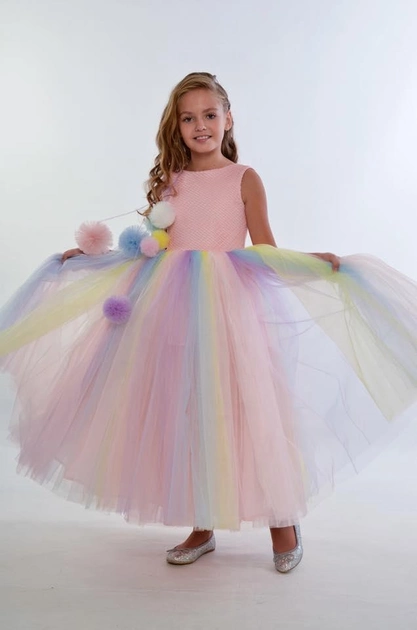 Детское выпускное платье "Радуга", LARSY, 116 