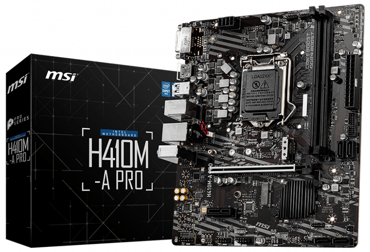 Материнская плата MSI H410M-A Pro (s1200, Intel H410, PCI-Ex16) - Фото 5 Материнская плата MSI H410M-A Pro (s1200, Intel H410, PCI-Ex16) - изображение 5