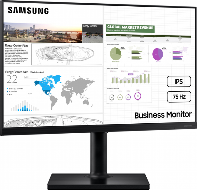 Монітор 24" Samsung LF24T450 Black (LF24T450FQIXCI) - зображення 5