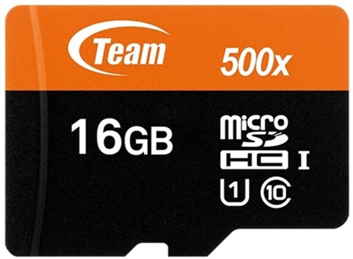Карта памяти Team MicroSDHC 16GB Class 10 UHS-1 (U1) (TUSDH16GCL10U02) - изображение 1