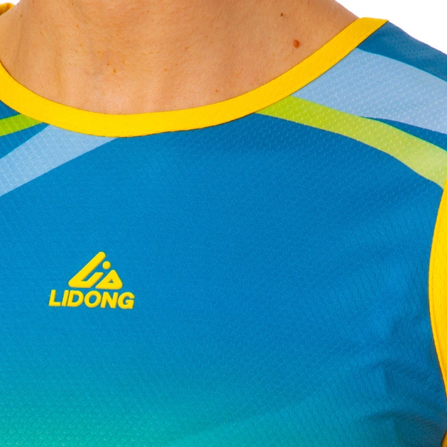 Форма для легкой атлетики женская Zelart Lidong 8302-1 размер XL (46-48) Yellow-Blue - изображение 4