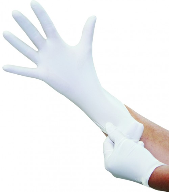 Одноразові рукавички нітрилові Медіком 100 шт в упаковці Розмір L Білі - зображення 2