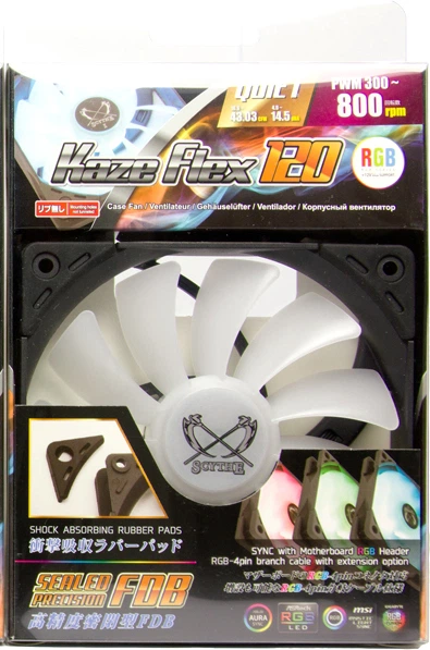 Wentylator Scythe Kaze Flex 120 mm RGB PWM 800 obr./min (SU1225FD12LR-RDP) - obraz 10
