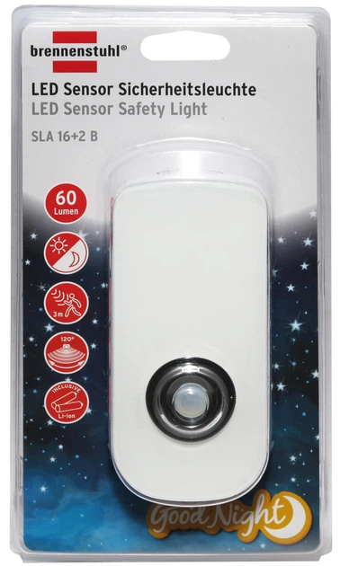 Lampka nocna LED Brennenstuhl z czujnikiem ruchu i zmierzchu SLA 16+2 B (1173240) - obraz 4