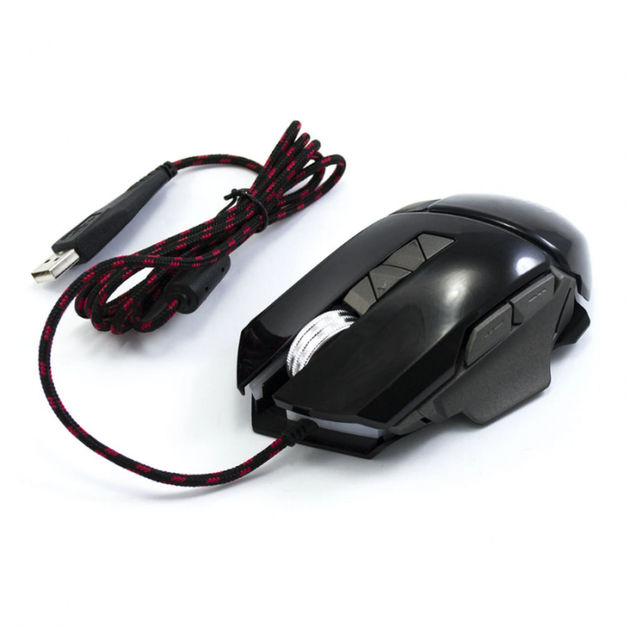 Ігрова комп'ютерна дротова мишка з підсвічуванням USB Jedel GM770 1200-3200 DPI Чорний - Фото 2 Ігрова комп'ютерна дротова мишка з підсвічуванням USB Jedel GM770 1200-3200 DPI Чорний - зображення 2