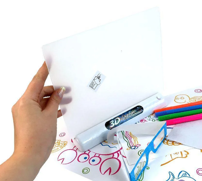 Магическая доска для рисования 3D Magic Drawing Board YM-124/EL-623, уникальная развивающая игрушка - изображение 5
