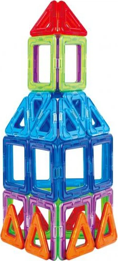 Magnetyczny zestaw konstrukcyjny Magformers Zestaw podstawowy 50 elementów (701006) (8809134360446) - obraz 4