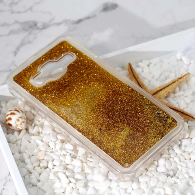 Чехол Glitter для Samsung Galaxy J7 2016 / J710 Бампер Жидкий блеск Золотой - Фото 2 Чехол Glitter для Samsung Galaxy J7 2016 / J710 Бампер Жидкий блеск Золотой - изображение 2