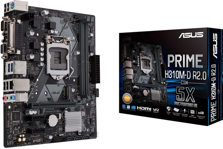 Материнская плата Asus Prime H310M-D R2.0 (s1151, Intel H310, PCI