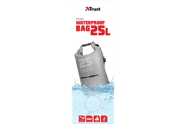 Водонепроникна сумка для плавання Trust Palma Waterproof Bag (25L) - grey (22828) - зображення 2