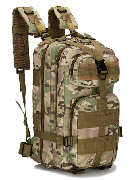 Тактический штурмовой военный городской рюкзак ForTactic 23-25 литров Мультикам - изображение 1