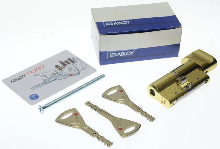 Цилиндр Abloy Protec2 HARD 118 мм (62х56T) ключ/тумблер латунь - изображение 4