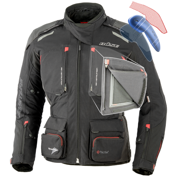 Мотокуртка BUSE ADV PRO-STX black/red 58 - зображення 5