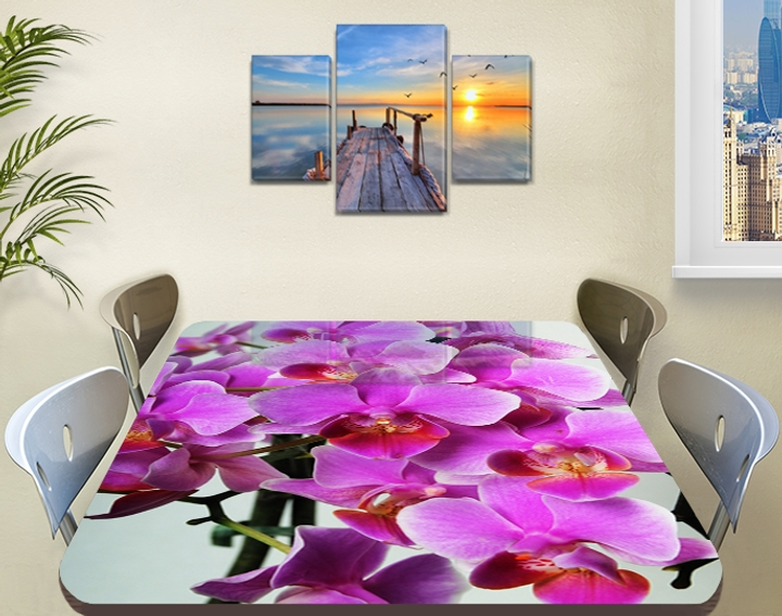 Самоклейка на кухню Цветы 65x120см., с защитной ламинацией (tab01Na ...