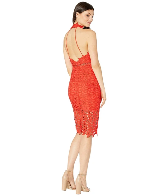 Bardot Gemma Halter Dress Poppy Red, L (46) (10795481)     | ROZETKA