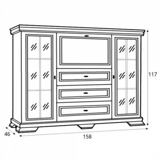 Бар Kora Gała Meble 158x117x46 (KOR_KKK6) 000100 - зображення 2