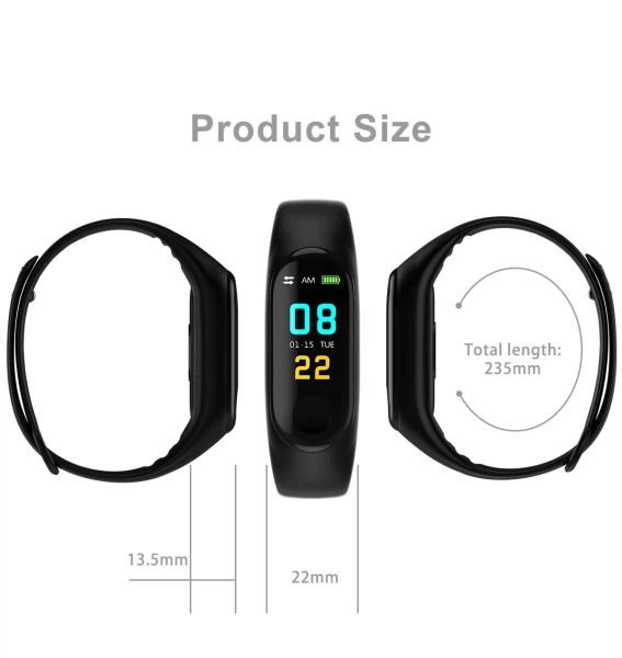 Фітнес браслет Smart Band MX M3 Тонометр Чорний (SBM3TB) - зображення 5