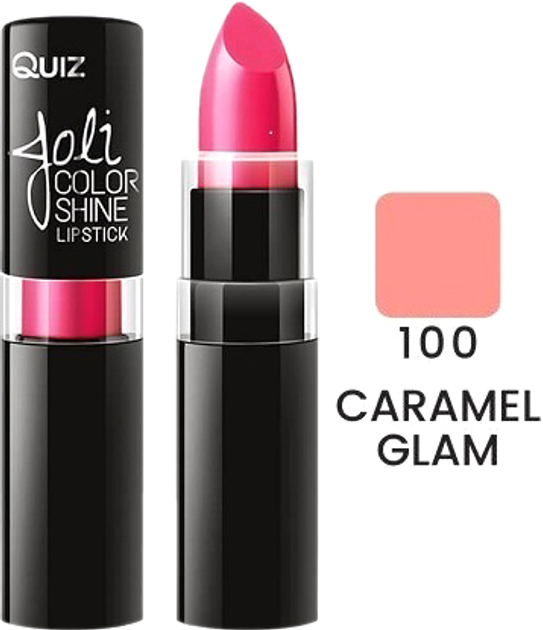 Акція на Помада Quiz Joli Color Shine long lasting lipstick 100 Caramel Glam 4.2 г від Rozetka