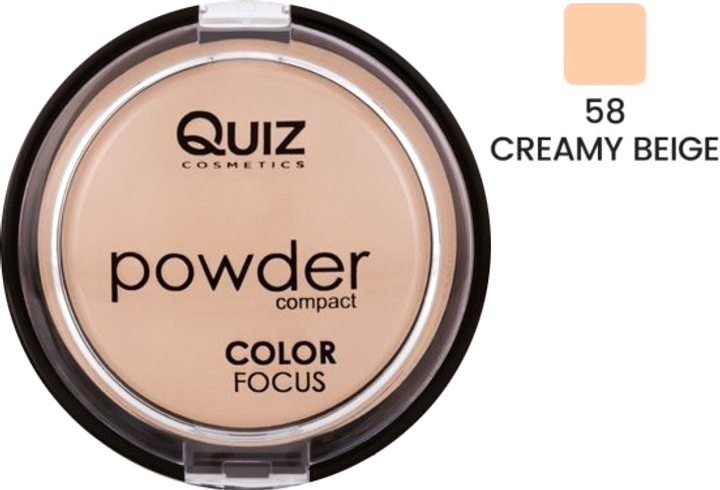Акція на Пудра Quiz Color Focus powder with mirror з дзеркалом 58 creamy beige 12 г від Rozetka