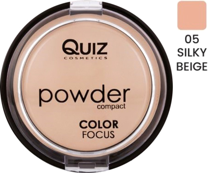 Акція на Пудра Quiz Color Focus powder with mirror з дзеркалом 05 silky beige 12 г від Rozetka