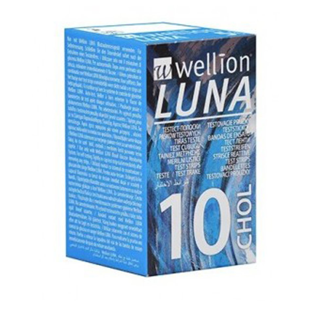 Тест-смужки Велліон Луна холестерин, Wellion Luna CHOL-10 шт. - зображення 1