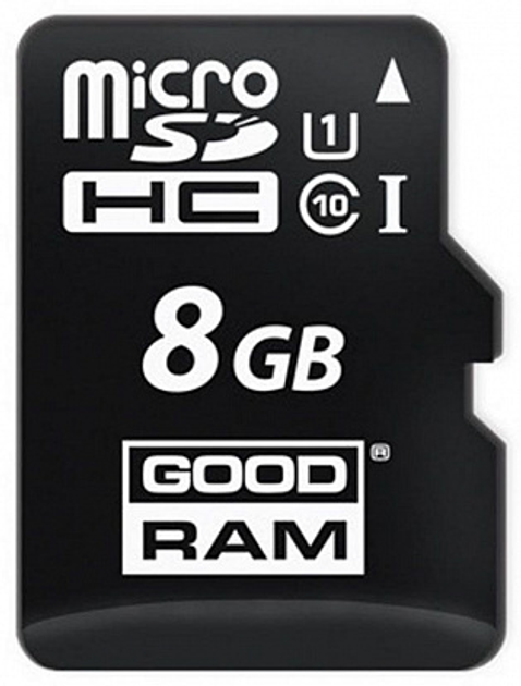 Карта памяти Goodram microSDHC/SDXC class 10 UHS-1 SD adapter 8Gb Black - изображение 1