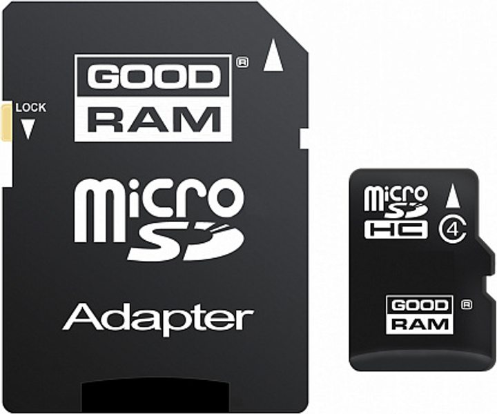 Карта памяти Goodram microSDHC class 4 SD adapter 8Gb - изображение 1