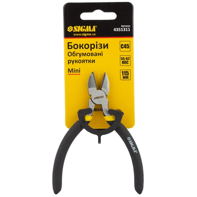 Бокорізи 115 мм прогумовані ручки Mini SIGMA (4351311) 4665288 - зображення 3