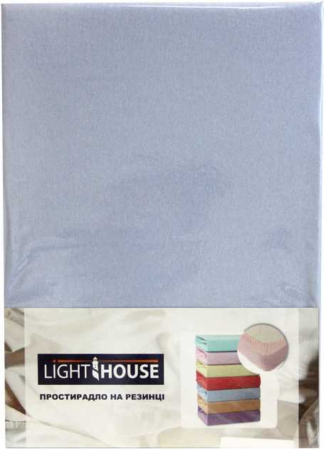 Акція на простирадло на резинці LightHouse 90х200+25 Блакитне від Rozetka