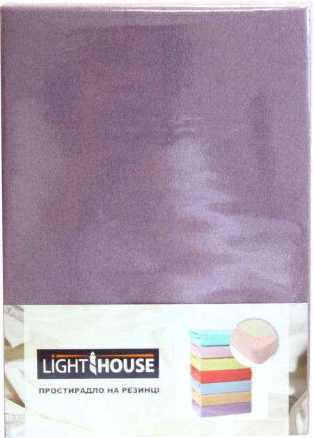 Акция на простирадло на резинці LightHouse 180х200 + 25 Сливове от Rozetka