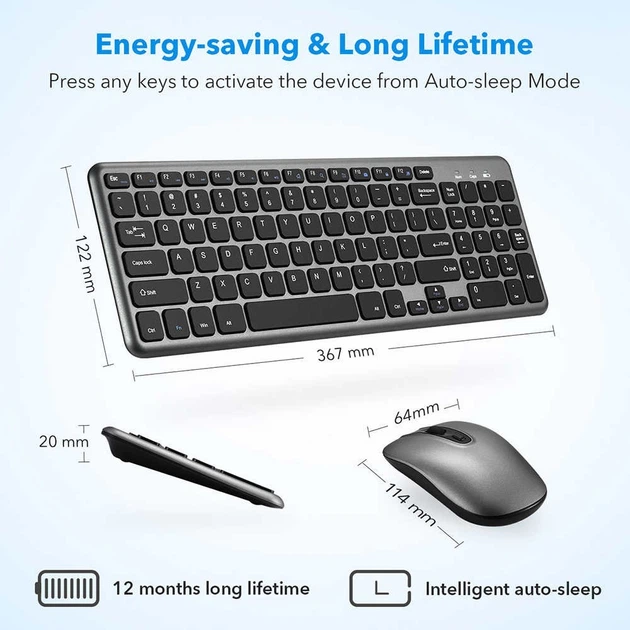 Комплект беспроводной Wireless Keyboard and Mouse Combo PC209A (240620PL0091) - Фото 4 Комплект беспроводной Wireless Keyboard and Mouse Combo PC209A (240620PL0091) - изображение 4