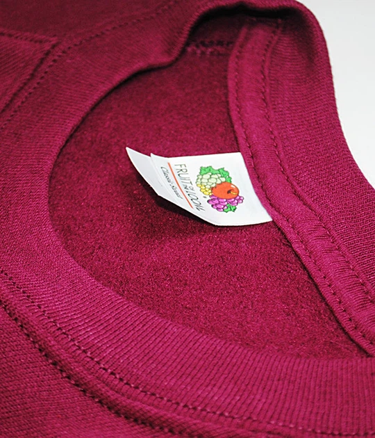 Світшот Fruit of the Loom Classic raglan sweat XXL Бордовий (062216041XXL) - зображення 5