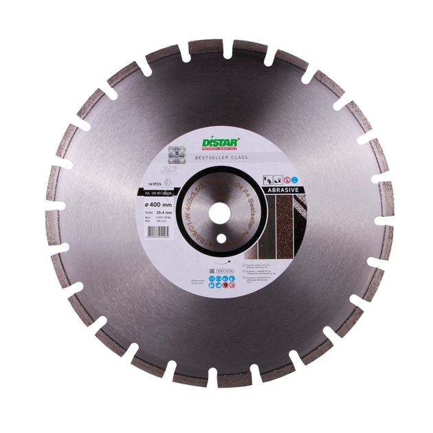 Круг алмазный отрезной Distar 1A1RSS/C1-W 400x3,5/2,5x9x25,4-24 F4 Bestseller Abrasive (13085129026) - Фото 1 Круг алмазный отрезной Distar 1A1RSS/C1-W 400x3,5/2,5x9x25,4-24 F4 Bestseller Abrasive (13085129026) - изображение 1
