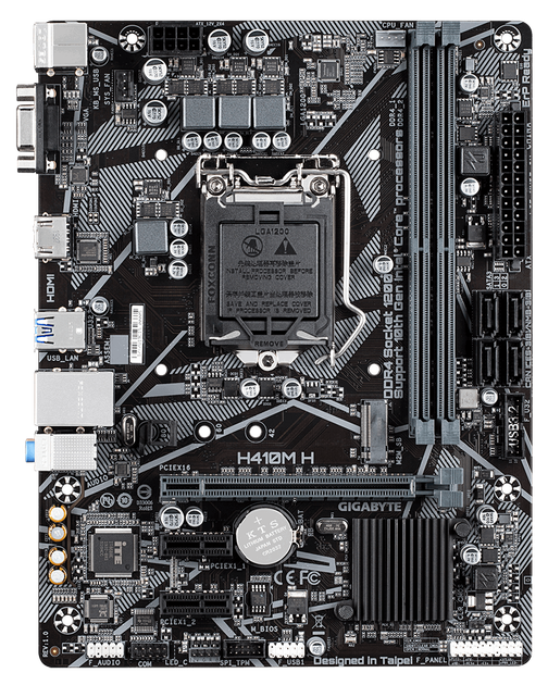 Материнська плата Gigabyte H410M H (s1200, Intel H410, PCI-Ex16) - зображення 1