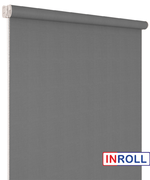 Ролета тканевая INROLL Есо-Mini 25х185 см Camila Темно-серый A647 - изображение 3
