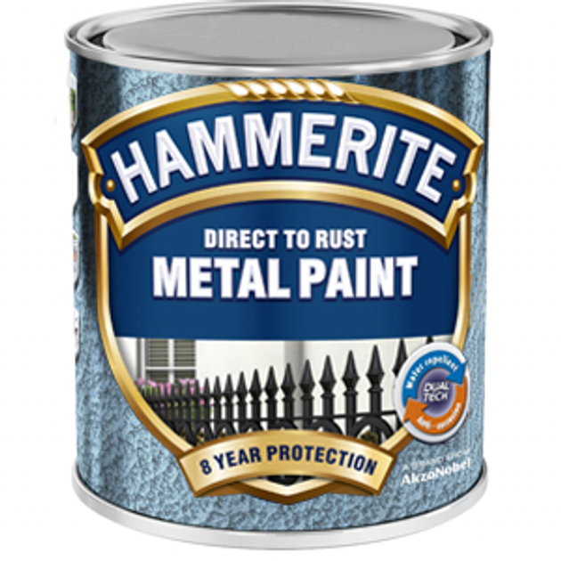 Фарба для металу Hammerite молоткова чорна 2.5 л - зображення 1