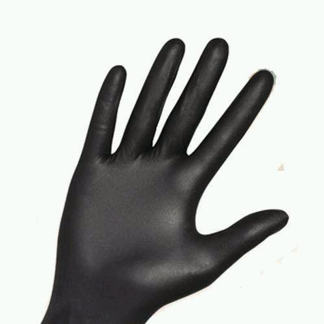 Одноразові рукавички нестерильні нітрилові без пудри Ampri Style Чорні розмір S 100шт в упаковці - зображення 1