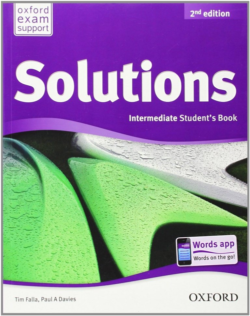 Книга Учебник Solutions 2nd Edition Intermediate Students Book.