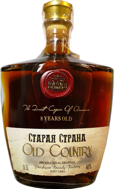 Бренді "Стара країна" 8 років витримки 0.5 л 40% (4850015316148) - зображення 1