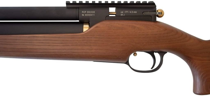 Пневматична гвинтівка (PCP) ZBROIA Хортиця 450/220 (кал. 4,5 мм, коричневий) - зображення 2