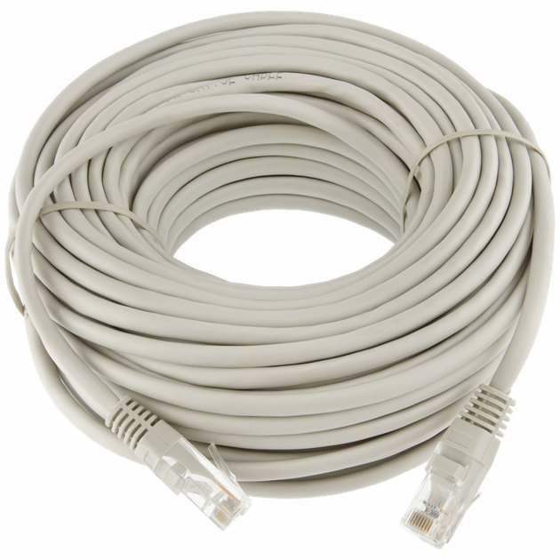 Патч-корд Net-server 20м, UTP, cat.5e, RJ45, медь, серый, PAUT32000 - изображение 2