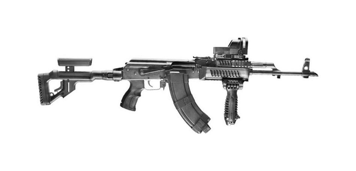 Цівка FAB Defense AK-47 полімерна для АК47/74. Колір чорний - зображення 2
