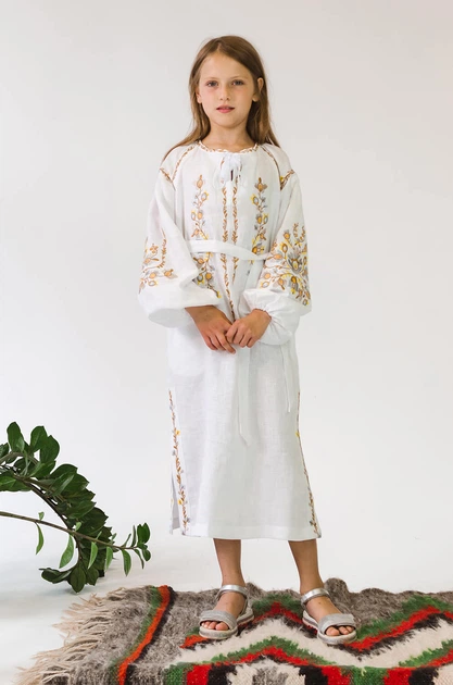 Вишита сукня для дівчинки White 5 128 UKR-0222 UkrGlamour - Фото 1 Вишита сукня для дівчинки White 5 128 UKR-0222 UkrGlamour - изображение 1