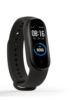 Ремінець для Xiaomi Mi Band 5 силіконовий Чорний BeWatch (1540601) - зображення 2