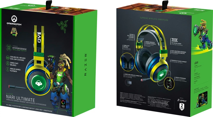 ヘッドホン razer nari ultimate overwatch lucio Наушники RAZER Nari Ultimate Owerwatch Lucio Edition (RZ04