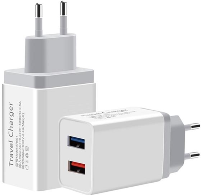 Мережевий зарядний пристрій XoKo WC-210 2.4A USB White (WC-210-WH ...