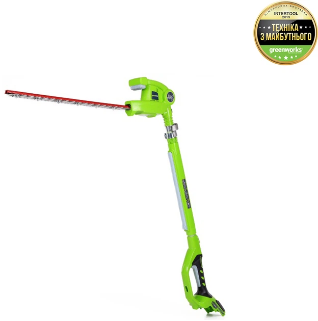 Akumulatorowe teleskopowe nożyce do żywopłotu Greenworks G24PH51 (2300707) - obraz 2