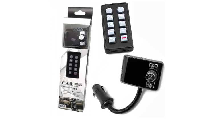 FM модулятор автомобильный 583-BT USB с USB интерфейсом и поддержкой MP3 - изображение 1