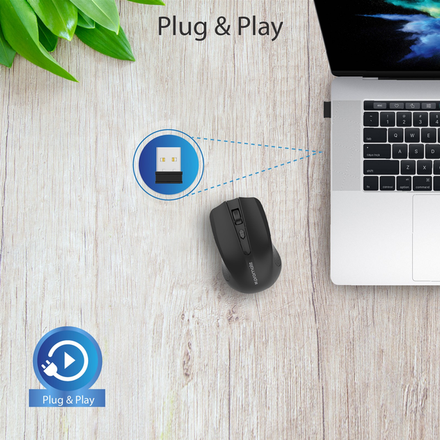 Мышь Promate Clix-8 Wireless Black (clix-8.black) - изображение 5